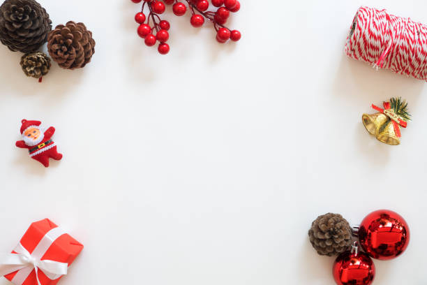 istock Frame made of christmas decoration 1046386840