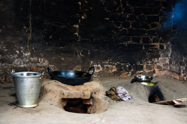 istock Pan on the wood stove 1046387852