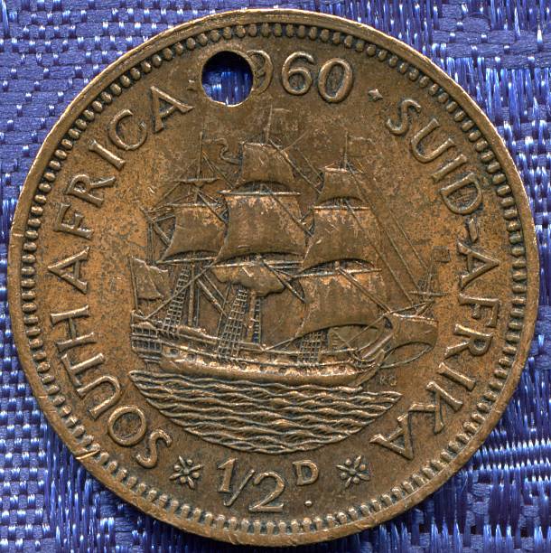 istock Vintage South African Pendant Coin Circa 1960 104639621
