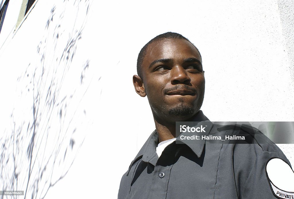 African American Wachmann für grimasse schneiden - Lizenzfrei Wachmann Stock-Foto