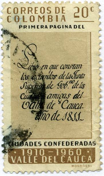 istock vintage postage stamp world ephemera columbia 104639669