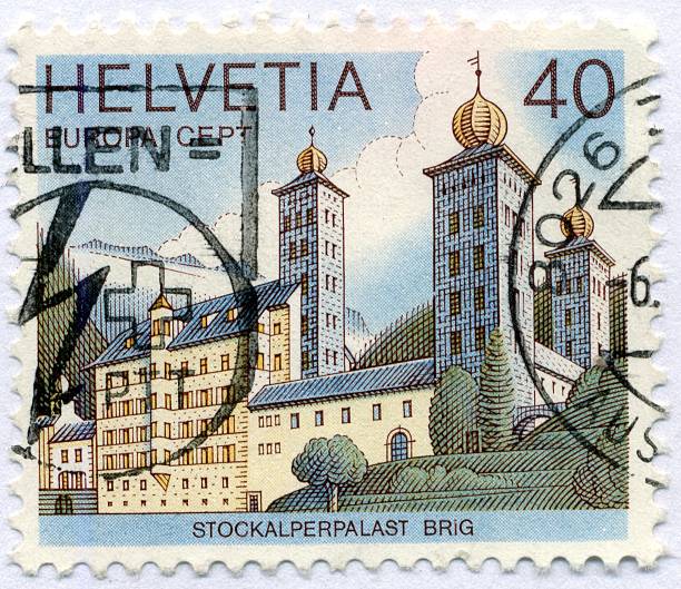 istock Vintage World Postage Stamp Ephemera switzerland (editorial) 104639709