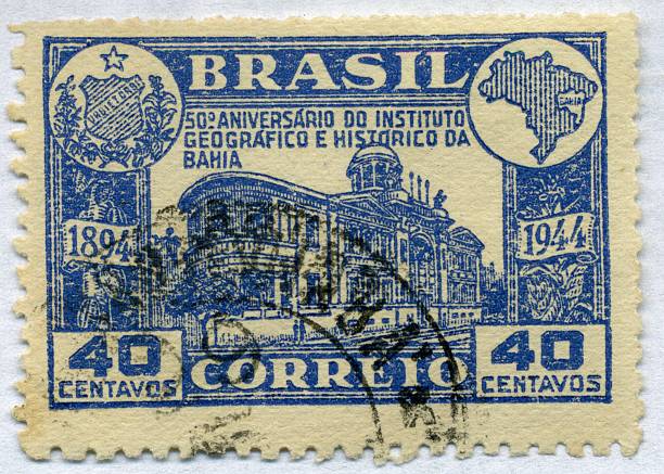 istock Vintage World Postage Stamp Ephemera Brazil (editorial) 104639735