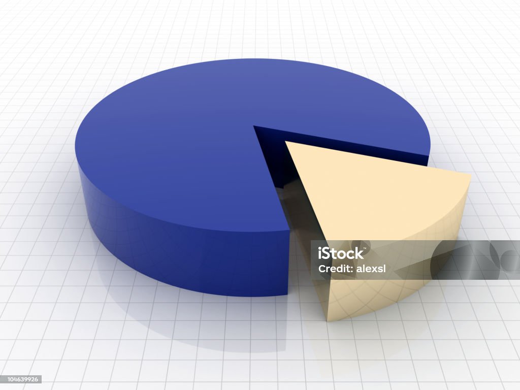 Golden Tortengrafik Konzept - Lizenzfrei Dreidimensional Stock-Foto