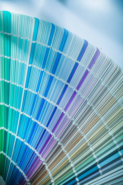 istock Colorful pantone fan on white background 1046400414