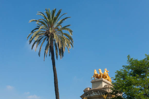 Cascada Fountain in the Park Citadel in Barcelona, Spain. The Park is also called Ciutadella Park. Barcelona is the capital of Catalonia