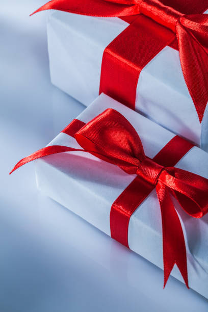istock Set of red gift boxes on white background 1046406574