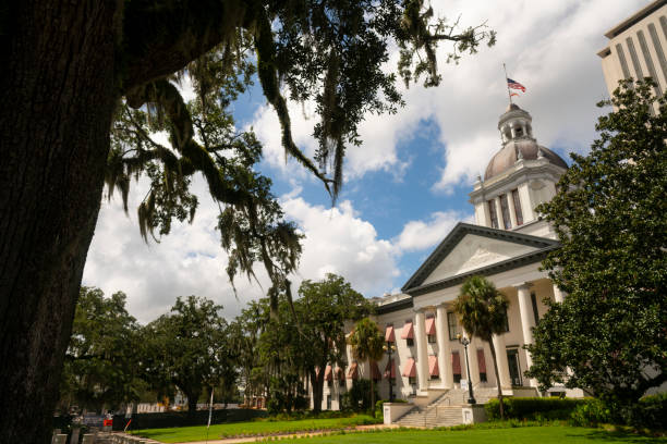 istock Security Barriers Protect The State Capital Building in Tallahassee Florida 1046415730