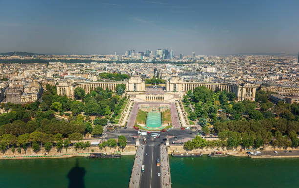 istock Trocadero monumement as seen from second level of eiffel tower 1046423088