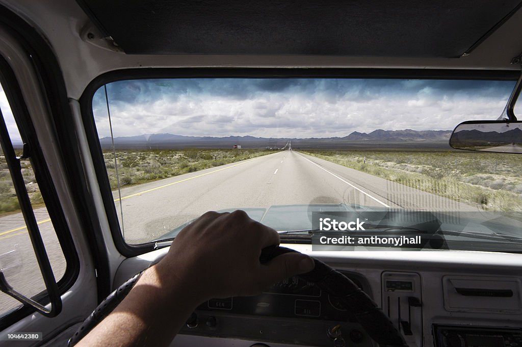 Driving my truck in Arizona  Road Stock Photo