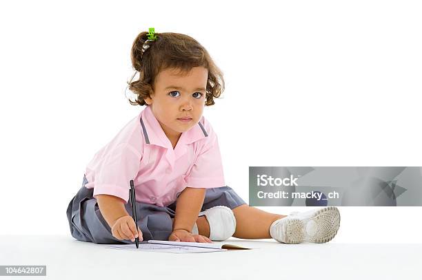 Cute Girl Writing Stock Photo - Download Image Now - Beautiful People, Beauty, Blouse