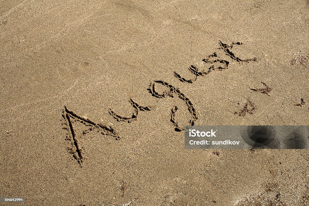 Text on the sand  Alphabet Stock Photo