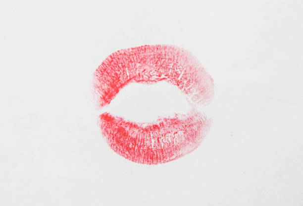 istock a kiss on a white background lipstick. selective focus. 1046431636