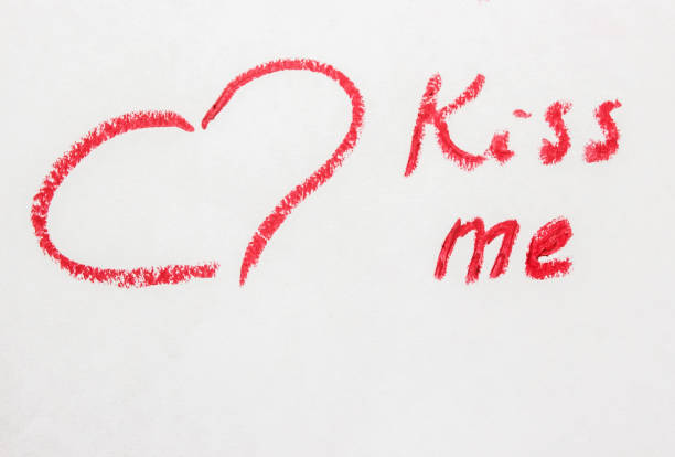 istock a kiss on a white background lipstick. selective focus. 1046431662