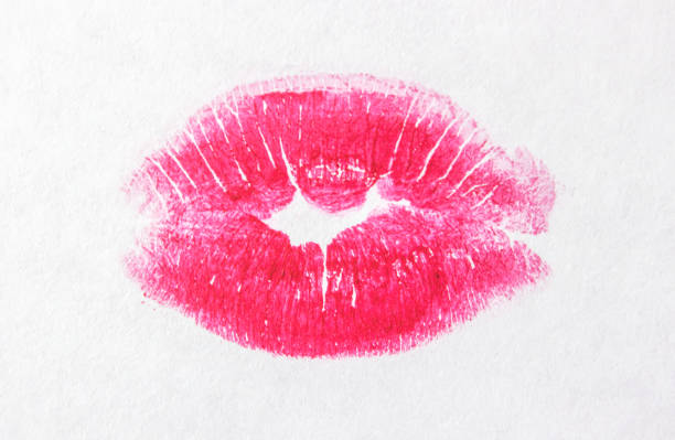 istock a kiss on a white background lipstick. selective focus. 1046431672