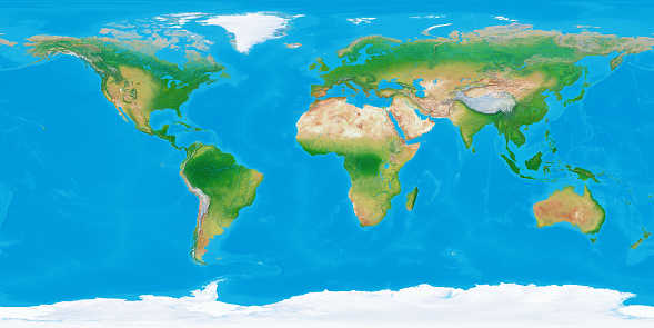 Mapa topográfico del mundo photo