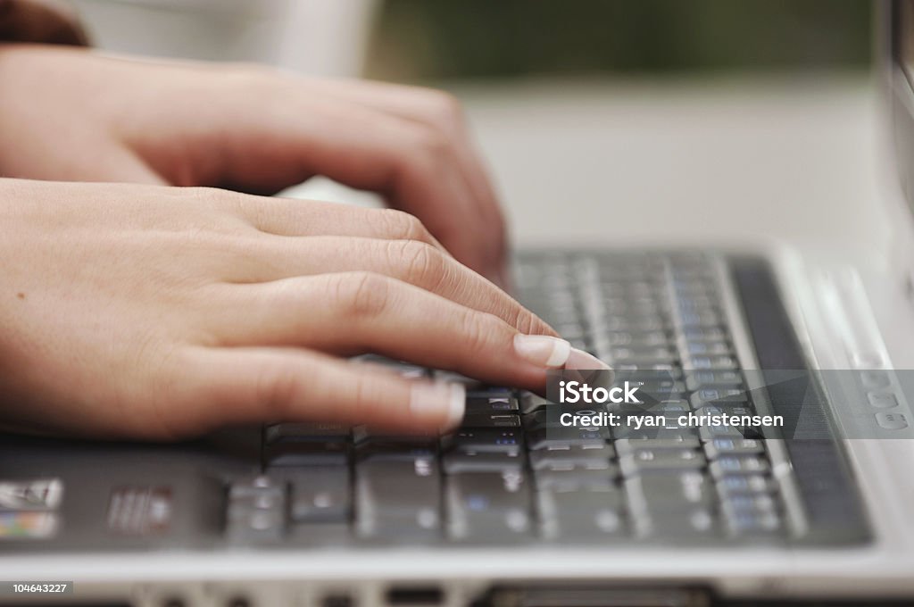 Woman's Hands Typing  Adult Stock Photo