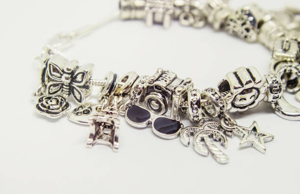istock bracelet with charms. selective focus. beauty and fashion. 1046434708