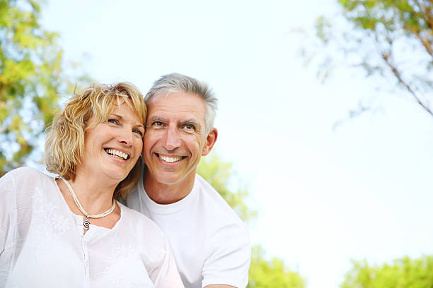 istock Mature couple in the nature 104643877
