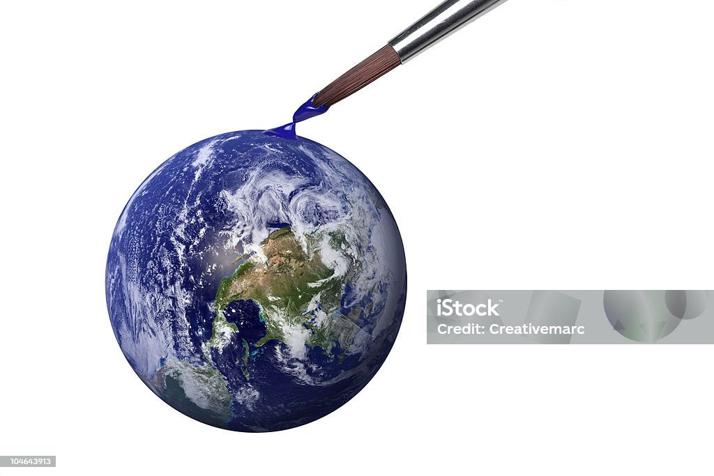 Genesis-colorante planeta azul tierra - Foto de stock de Pintura al óleo libre de derechos