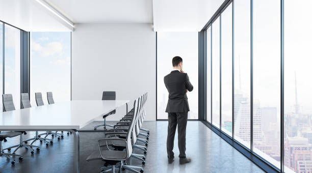 istock Thoughtful businessman in boarding room 1046441856