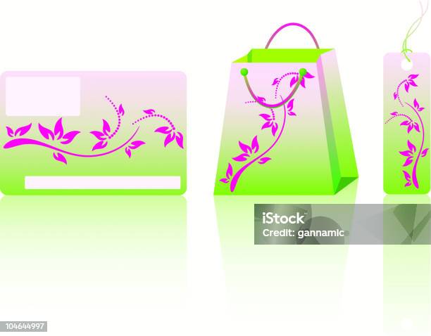 Green Shopping Set Stock Illustration - Download Image Now - Bag, Beauty, Box - Container