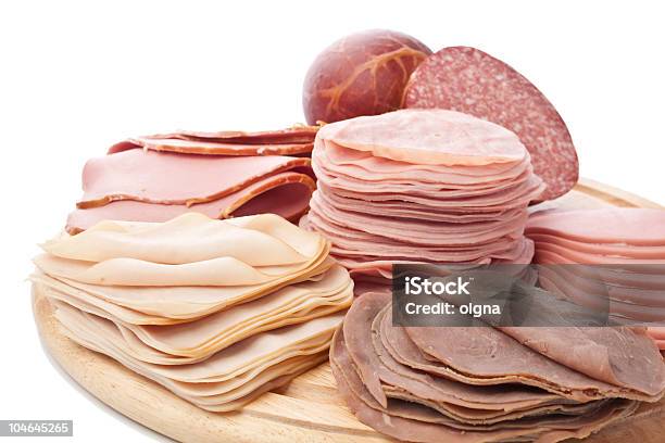 Foto de Grande Grupo De Fatias De Carne Delicatessen e mais fotos de stock de Amontoamento - Amontoamento, Carne, Carne Branca