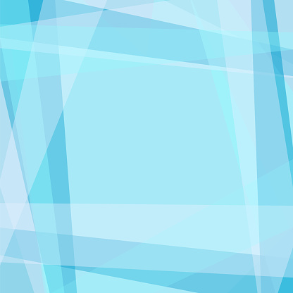Soft blue geometric background. Transparent striped frame. Light space for text. Vector abstract template for poster, flyer, leaflet, invitation, cover, website, presentation, postcard, page design. EPS10 illustration