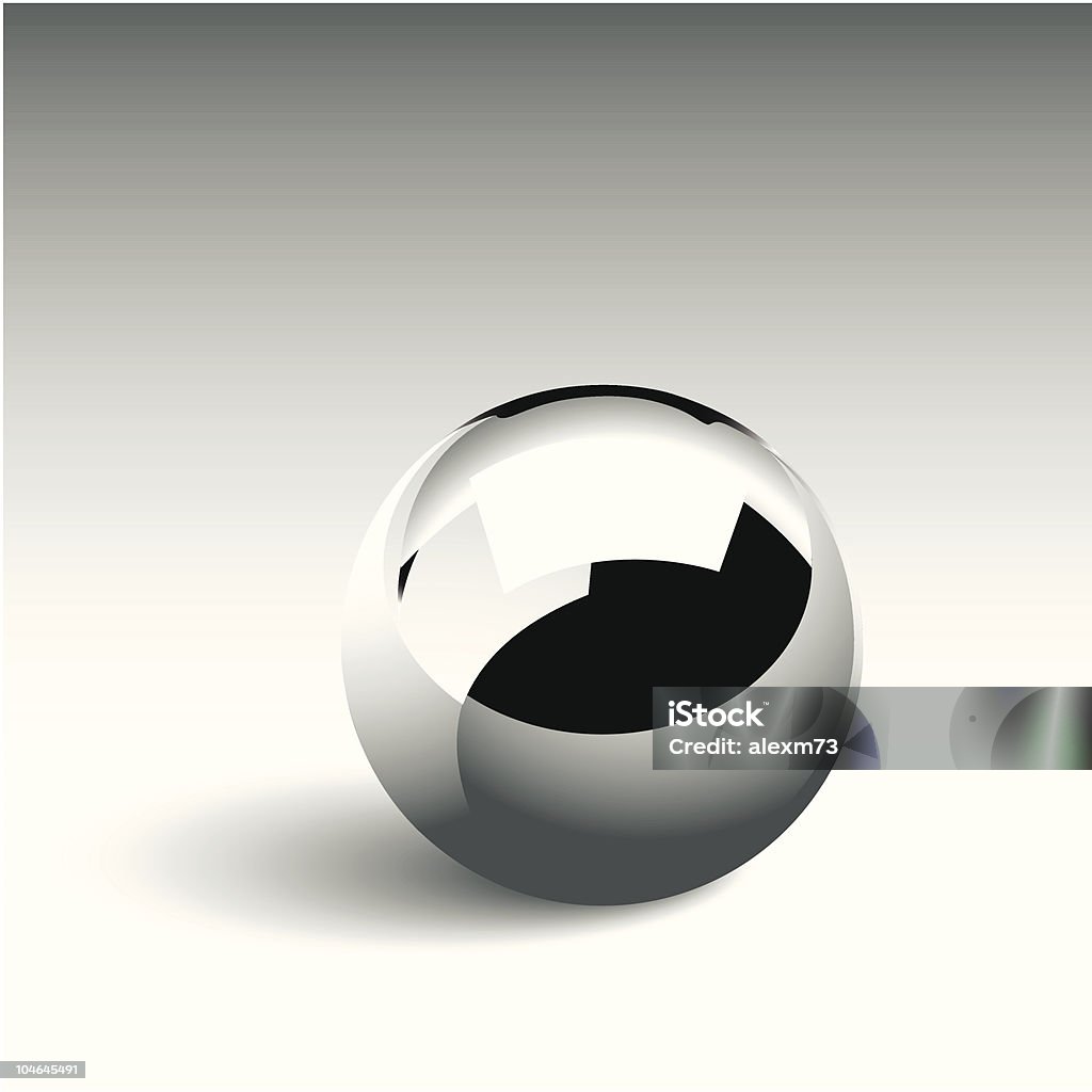 Chrome ballon - clipart vectoriel de Aspect métallique libre de droits