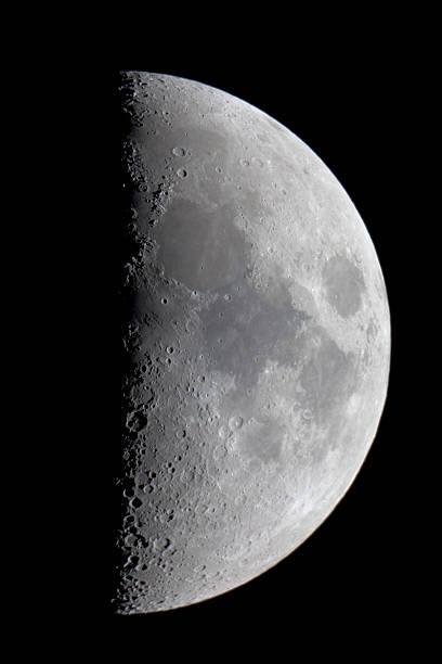 Half crescent moon stock photo