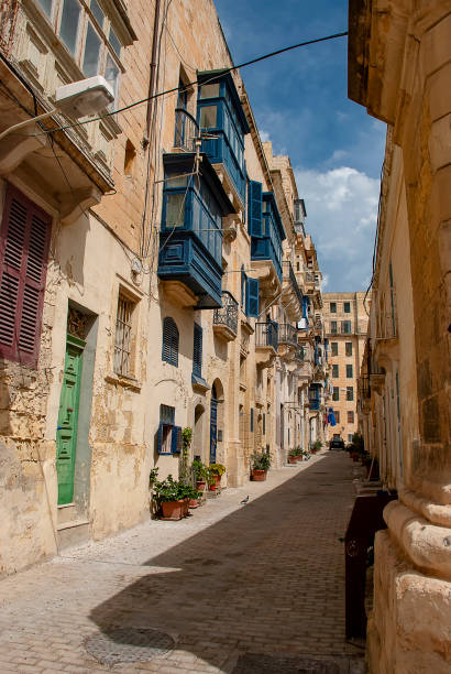 istock Narrow streets and buildings in Valletta, Malta 1046475340