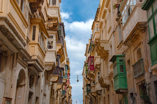 istock Narrow streets and buildings in Valletta, Malta 1046475378