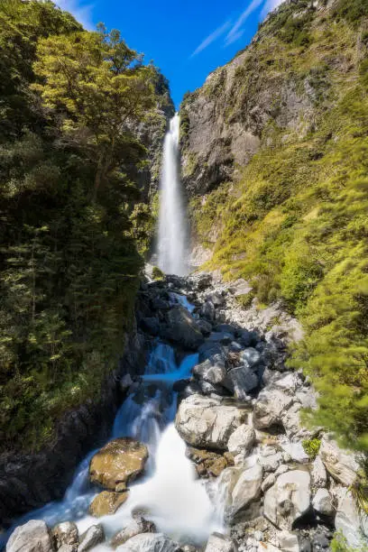 Taken Devils Punchbowl Waterfall using long shutter speed