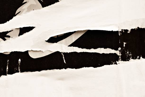 istock Blank empty old ripped torn paper crumpled creased posters grunge textures backdrop backgrounds placard 1046488246