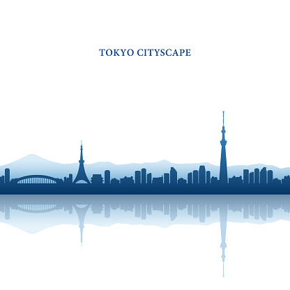 Tokyo Cityscape, Tokyo Tower and Tokyo Skytree, landmarks