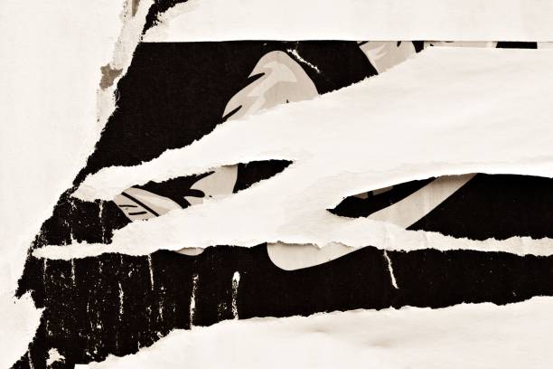 istock Blank empty old ripped torn paper crumpled creased posters grunge textures backdrop backgrounds placard 1046488400