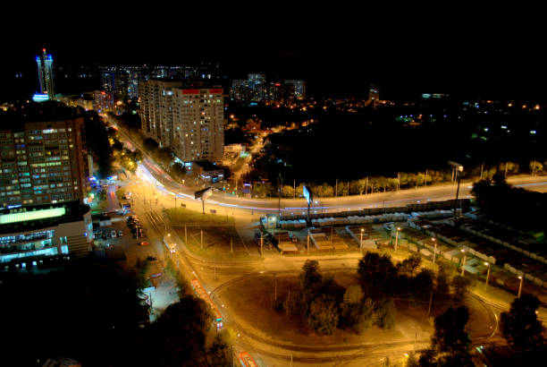 istock Panorama of the night Samara 1046491722