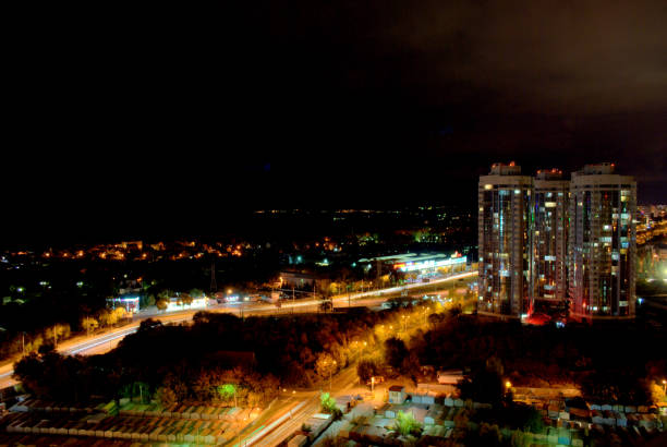 istock Panorama of the night Samara 1046491790
