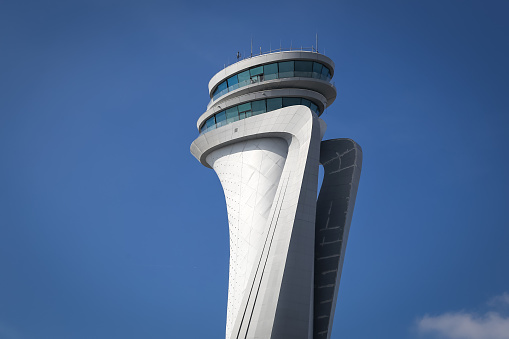 Air traffic control tower of Istanbul new Airport, Turkey