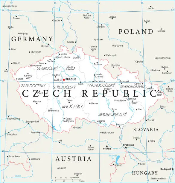 Vector illustration of 02 - Czech Republic - White 10