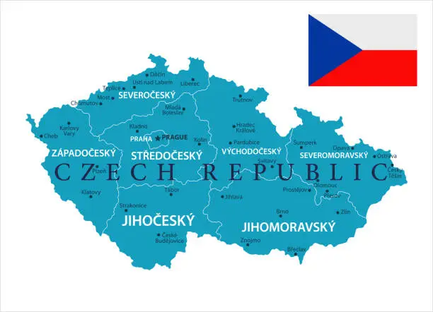 Vector illustration of 11 - Czech Republic - Murena Isolated 10
