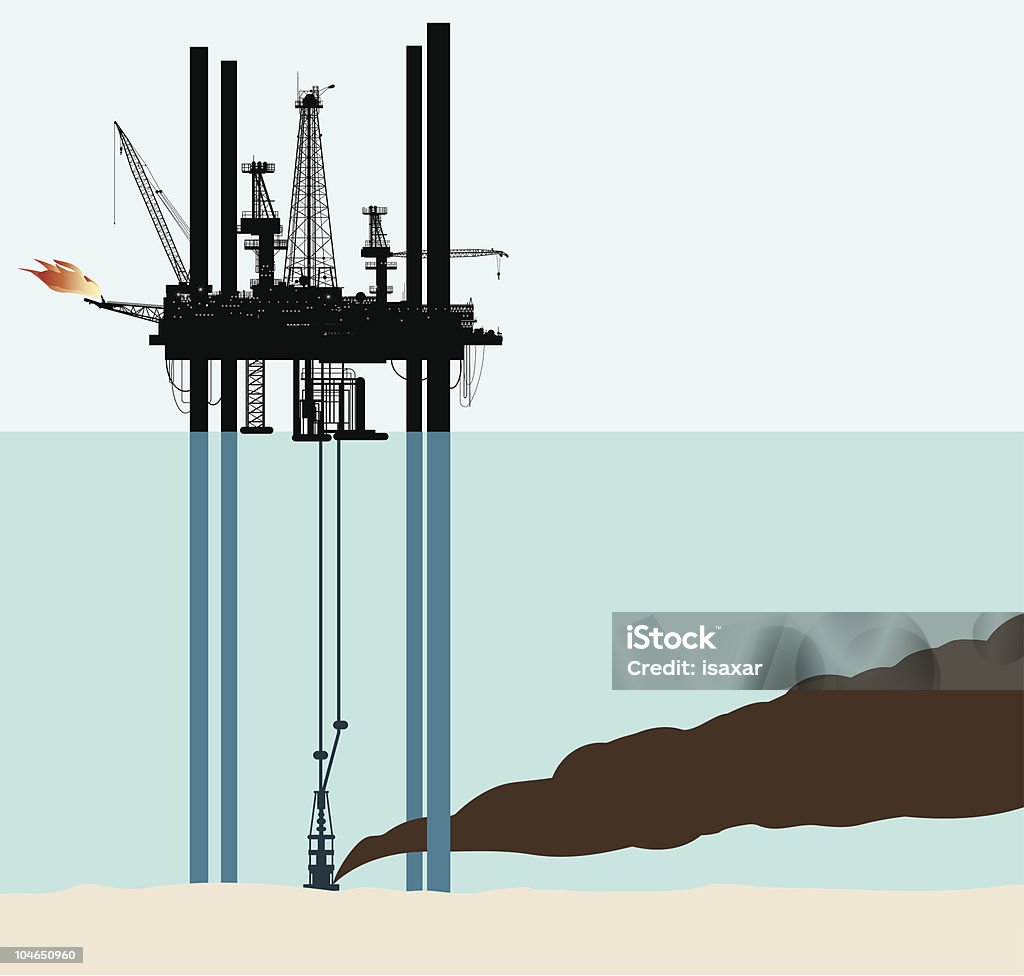 石油デイープシー汚染 - イラストレーションのロイヤリティフリーベクトルアート