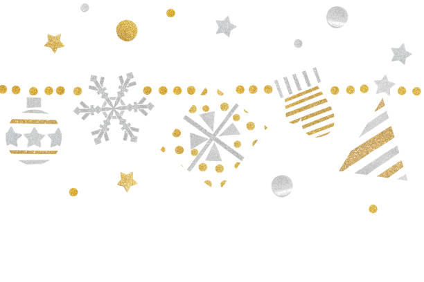 istock Christmas bunting paper cut on white background 1046510848