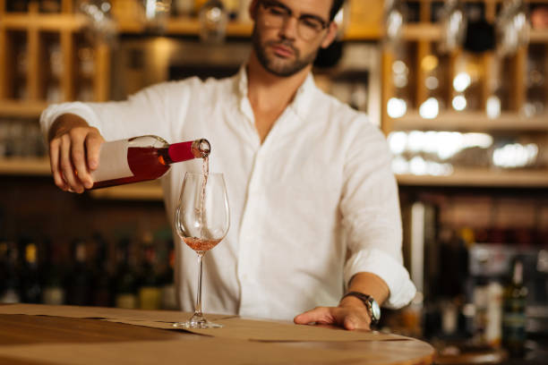 istock Selective focus of a glass with wine 1046510976