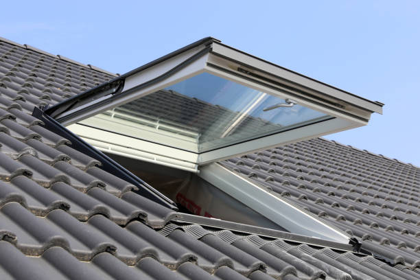 Skylight on a residential home Skylight on a residential home, exterior shot dormer stock pictures, royalty-free photos & images
