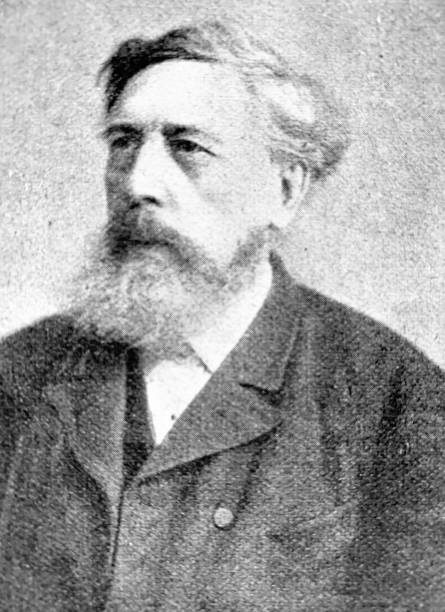 Wilhelm Liebknecht, german politician and one of the founding fathers of the SPD, 1826-1900 Illustration from 19th century german social democratic party stock illustrations