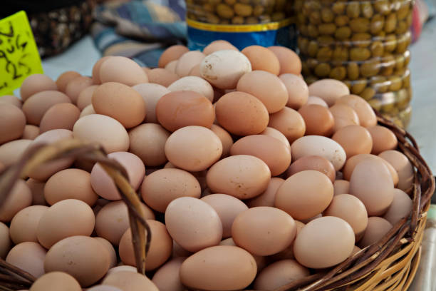 istock Basket of Eggs in bazaar 1046529632