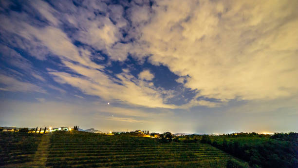 istock Evening in the vineyard of Rosazzo during a moon eclipse 1046529846