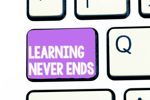 istock Writing note showing Learning Never Ends. Business photo showcasing Life Long Educational and Wellness Opportunities 1046533170
