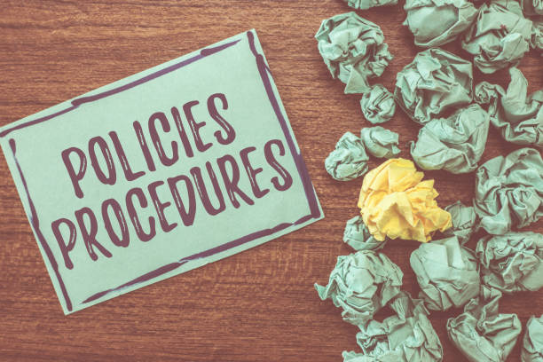 istock Handwriting text writing Policies Procedures. Concept meaning Influence Major Decisions and Actions Rules Guidelines 1046533232